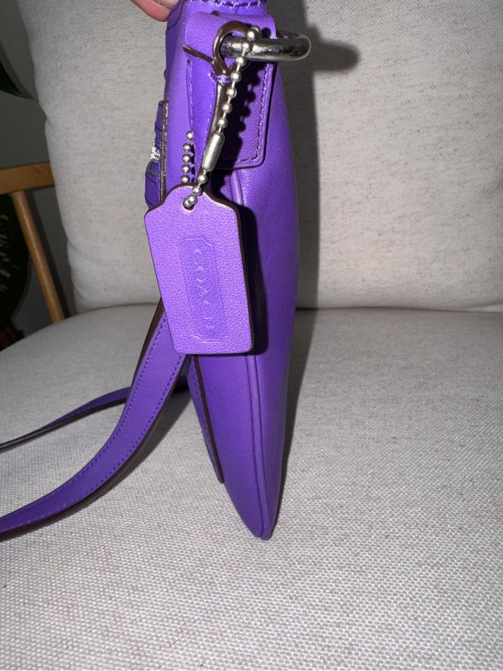 Coach Legacy Swingpack Purple Leather Crossbody Sling Bag Shoulder Purse - Picture 5 of 12
